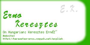 erno keresztes business card